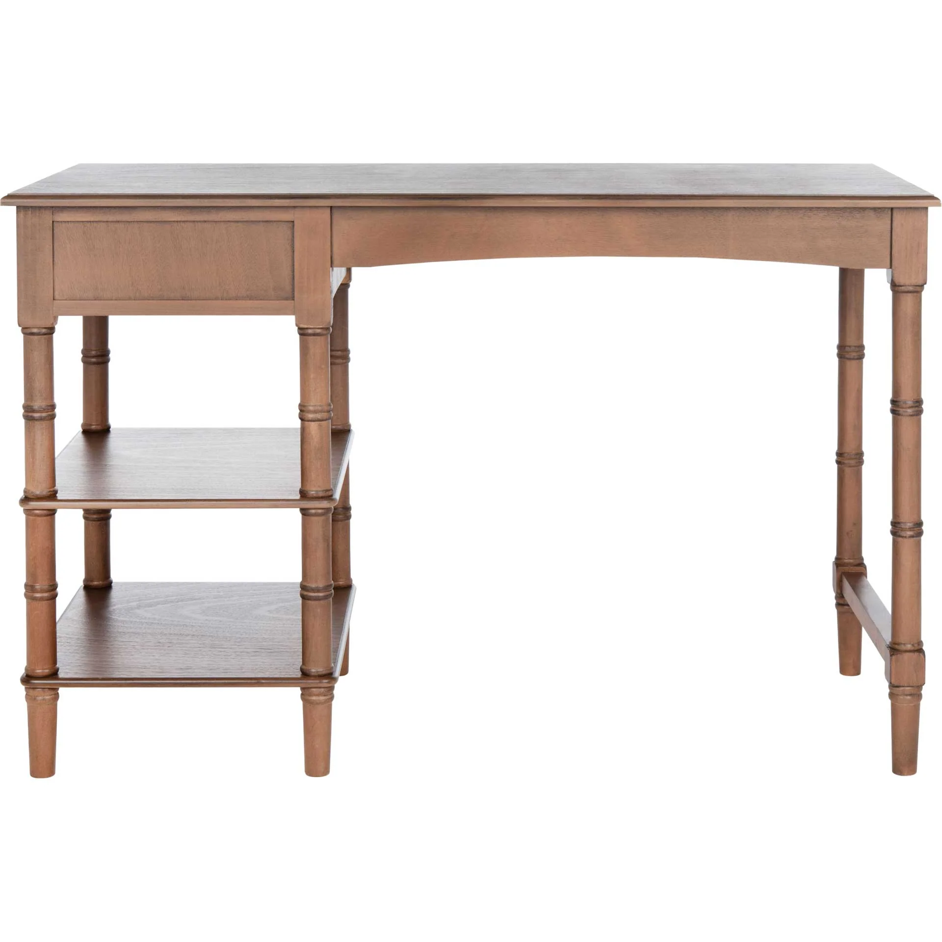 Hermina 1 Drawer 2 Shelf Desk Brown - Image 3