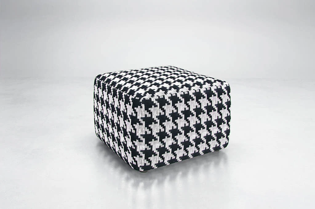 Hester Ottoman Black White Houndstooth - Image 2