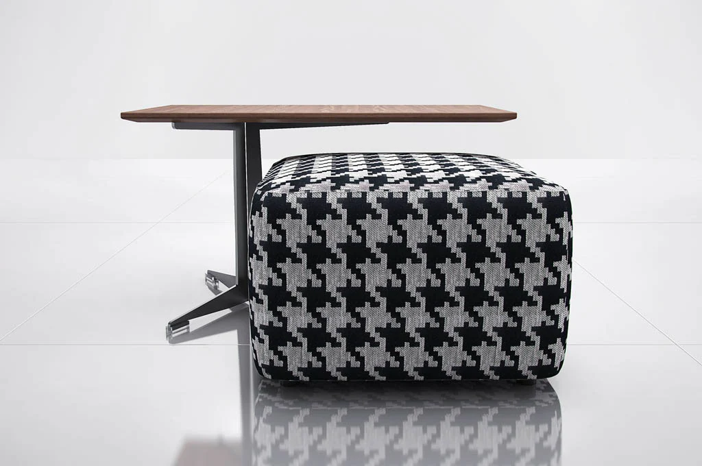 Hester Ottoman Black White Houndstooth - Image 3