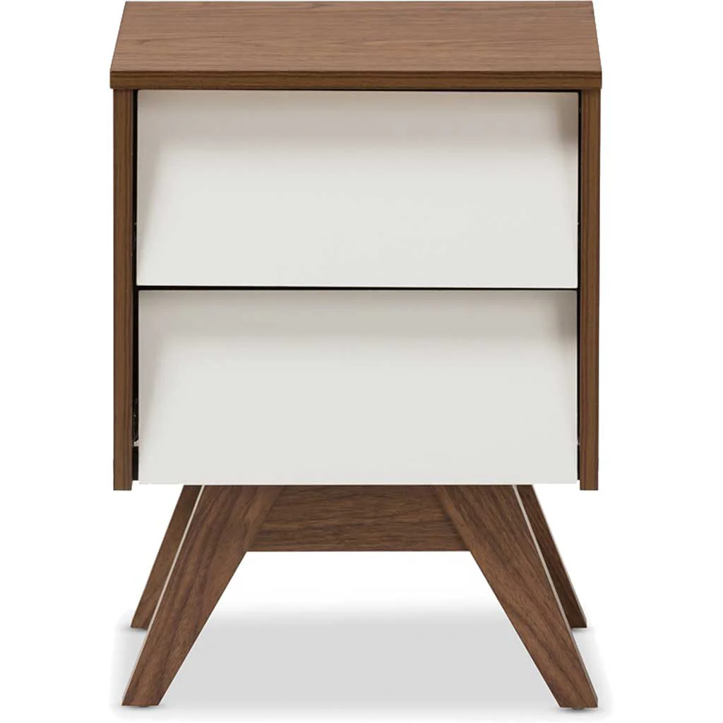 Hilson Storage Nightstand White/Walnut - Image 3