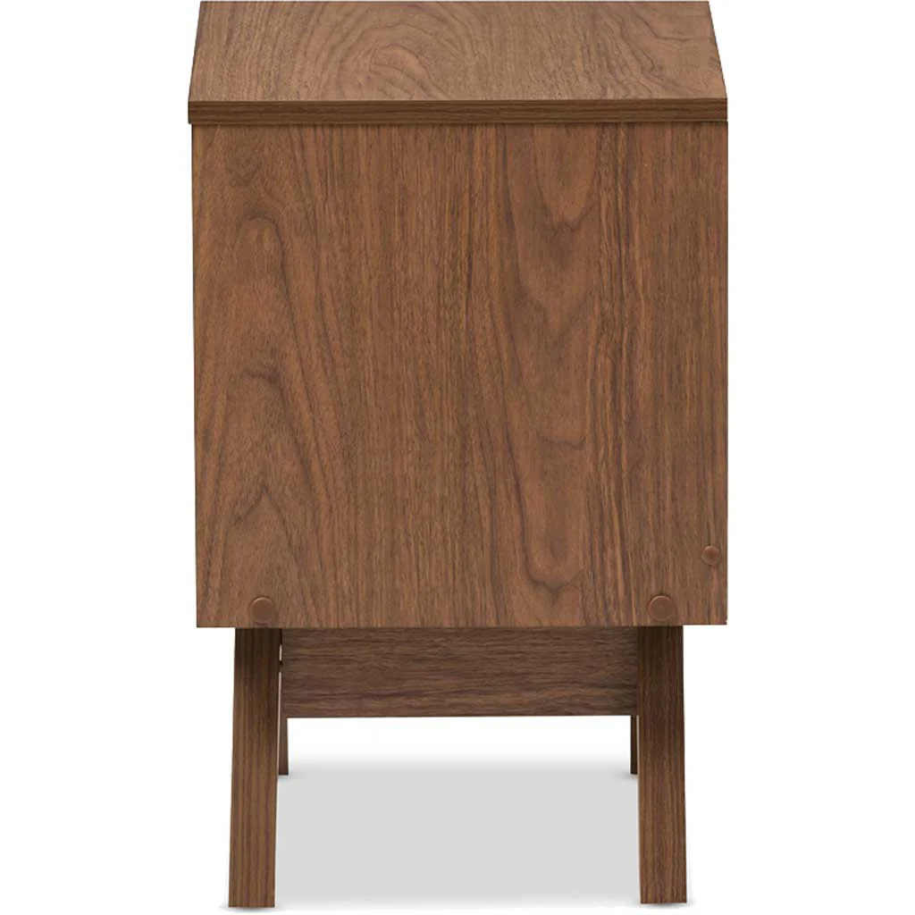 Hilson Storage Nightstand White/Walnut - Image 4