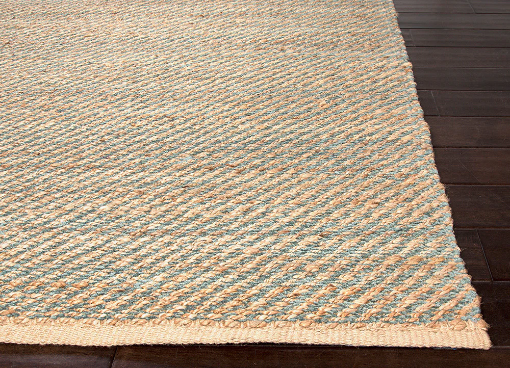 Himalaya Diagonal Weave Mineral Blue Area Rug - Image 3