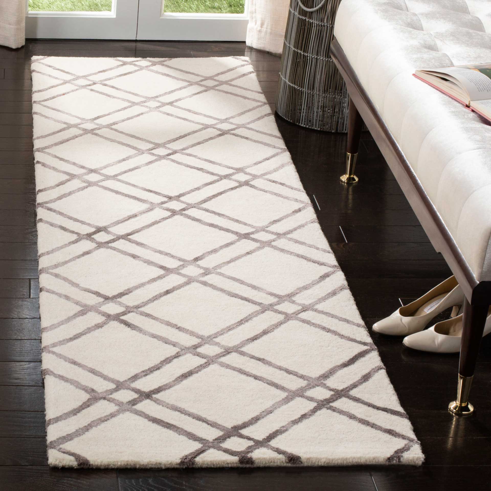 Himalaya Ivory/Dark Gray Runner Rug - Image 2