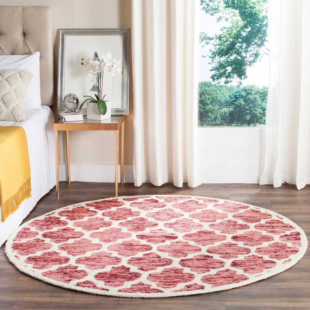 Himalaya Red/Ivory Round Rug - Image 3