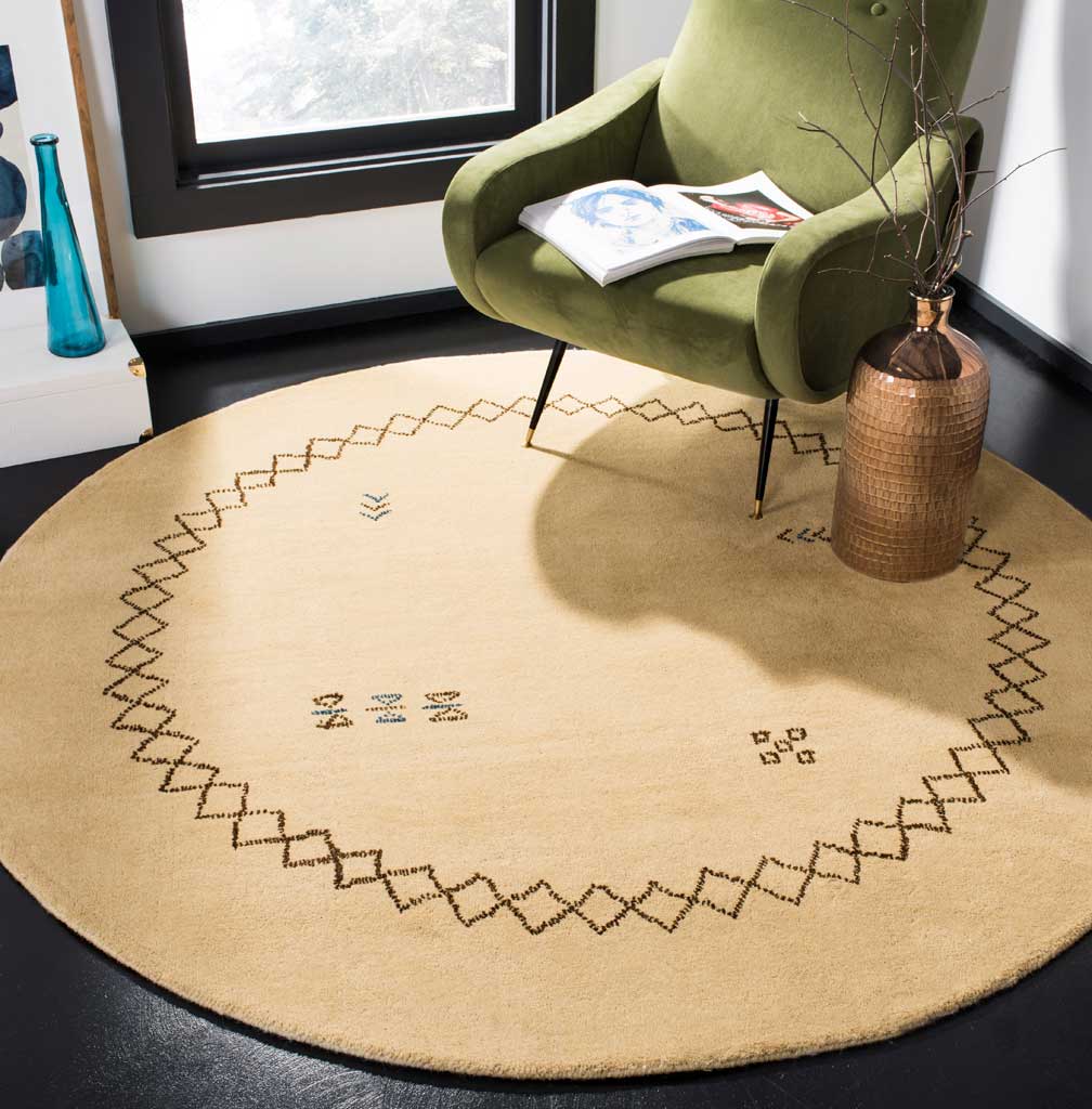 Himalaya Symbol Beige/Multi Round Rug - Image 3