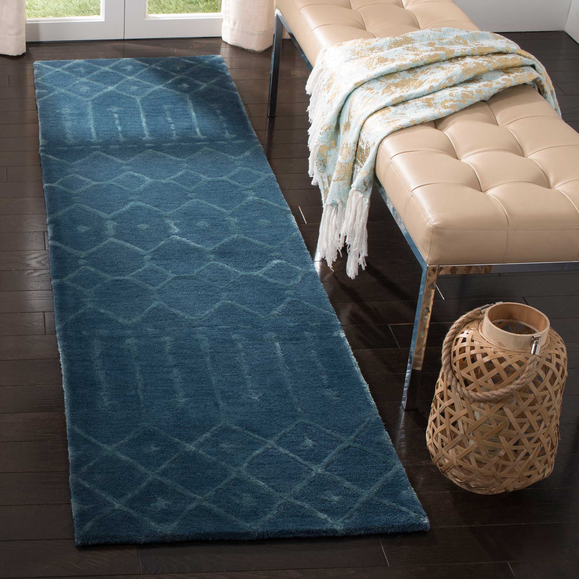 Himalaya Tribal Navy/Silver Runner Rug - Image 2