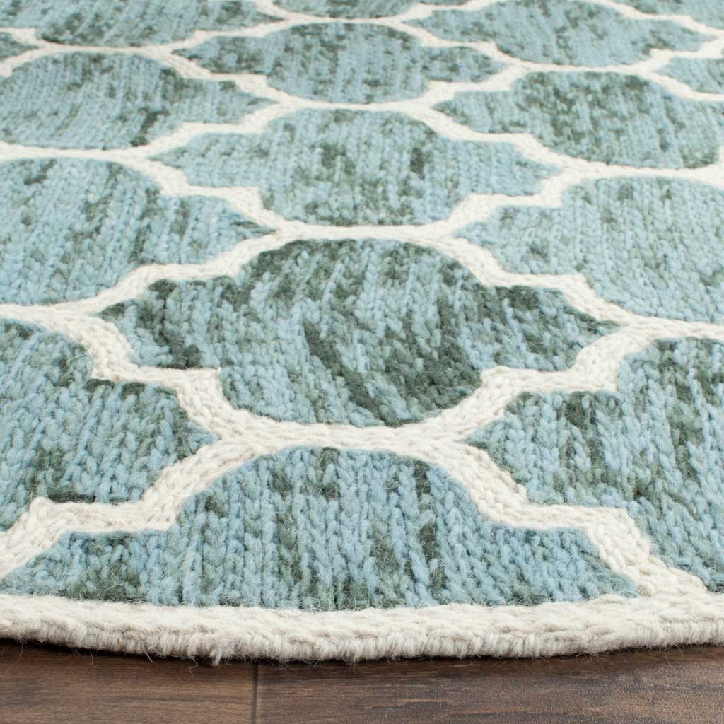 Himalaya Turquoise/Ivory Round Rug - Image 2