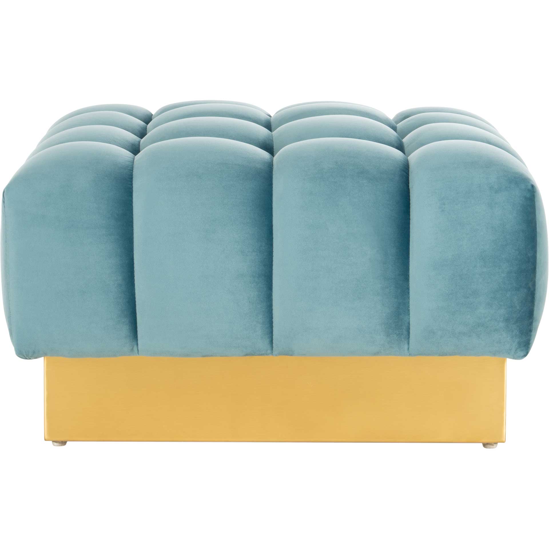Himi Square Tufted Ottoman Aegean Blue - Image 2