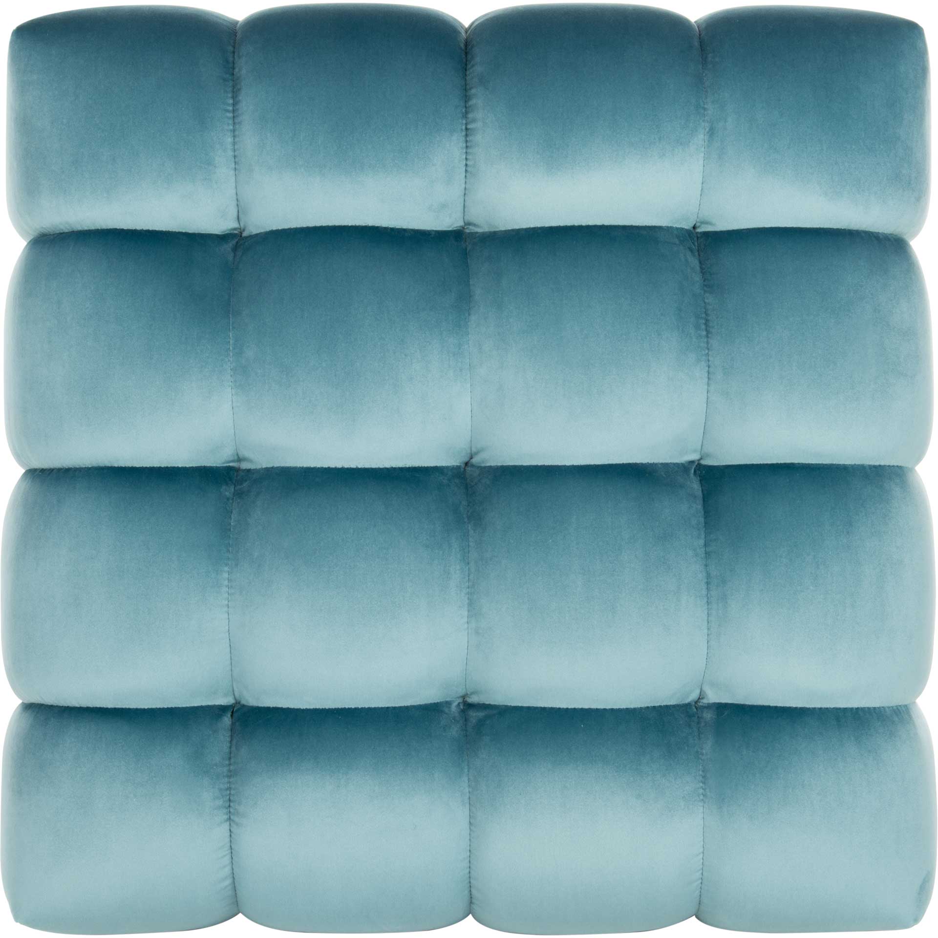 Himi Square Tufted Ottoman Aegean Blue - Image 3