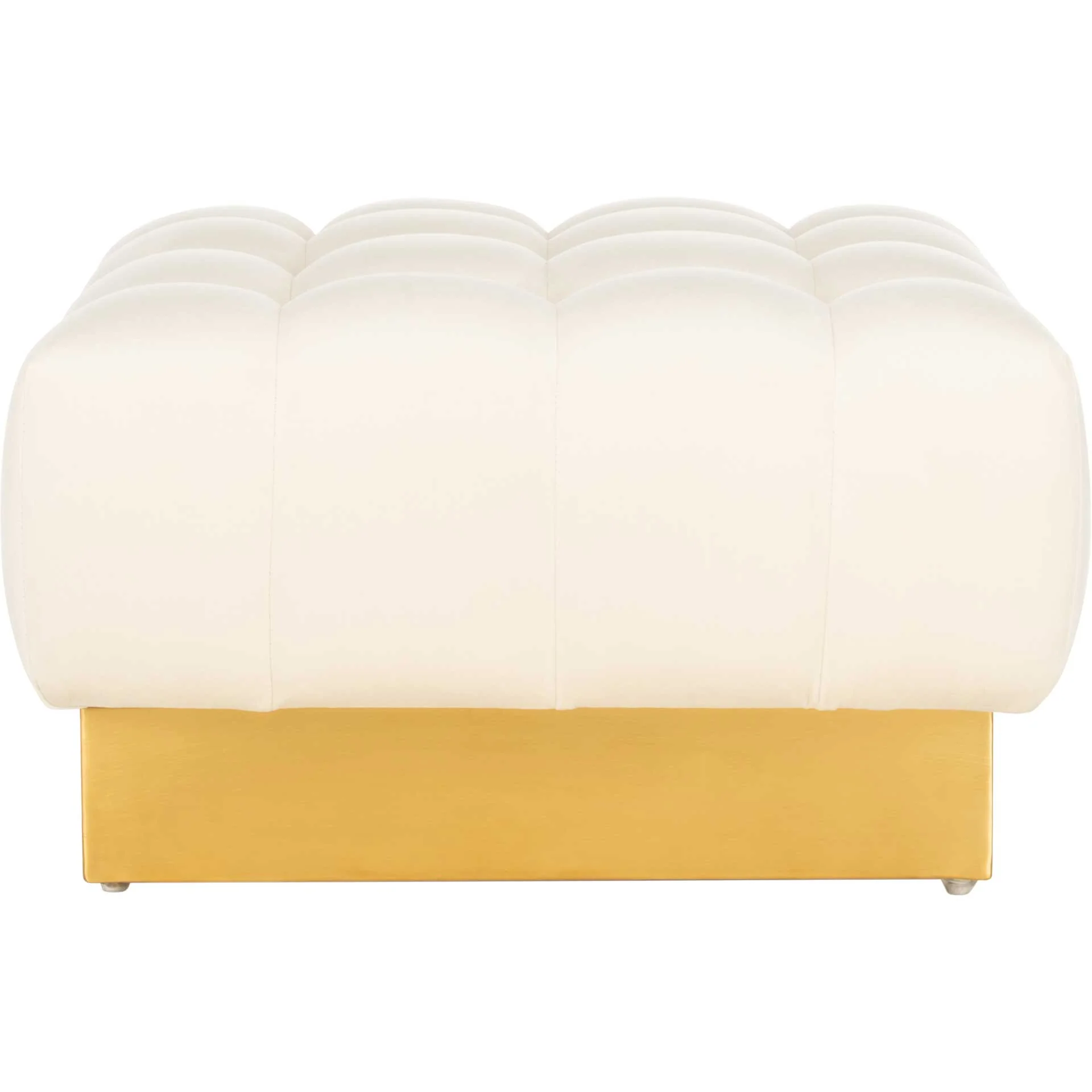 Himi Square Tufted Ottoman Cream - Image 2