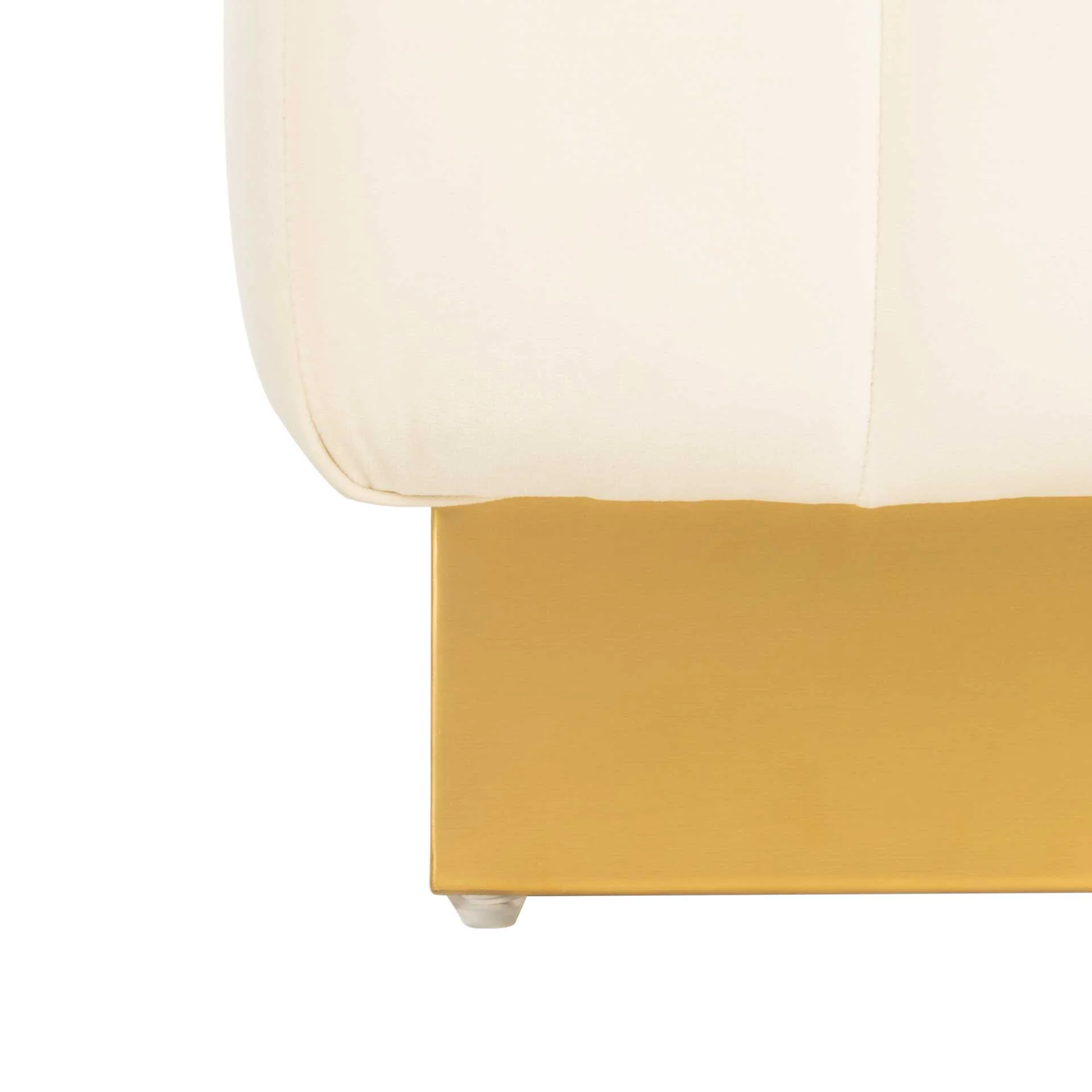 Himi Square Tufted Ottoman Cream - Image 6