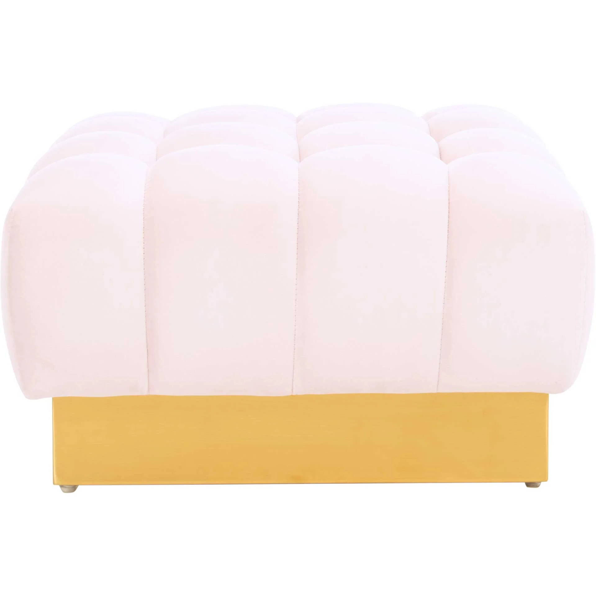Himi Square Tufted Ottoman Light Pink - Image 2