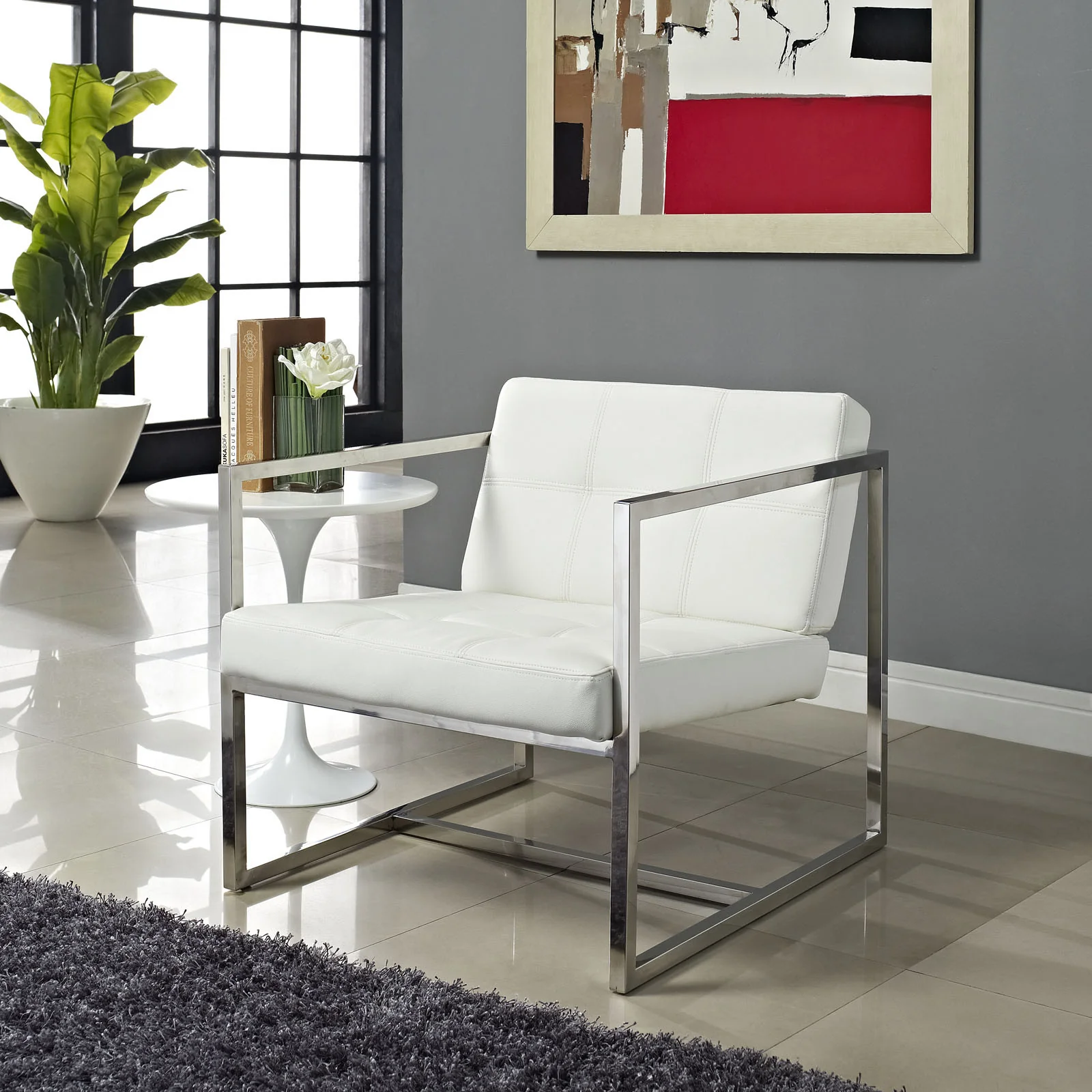 Hoki Lounge Chair White - Image 4