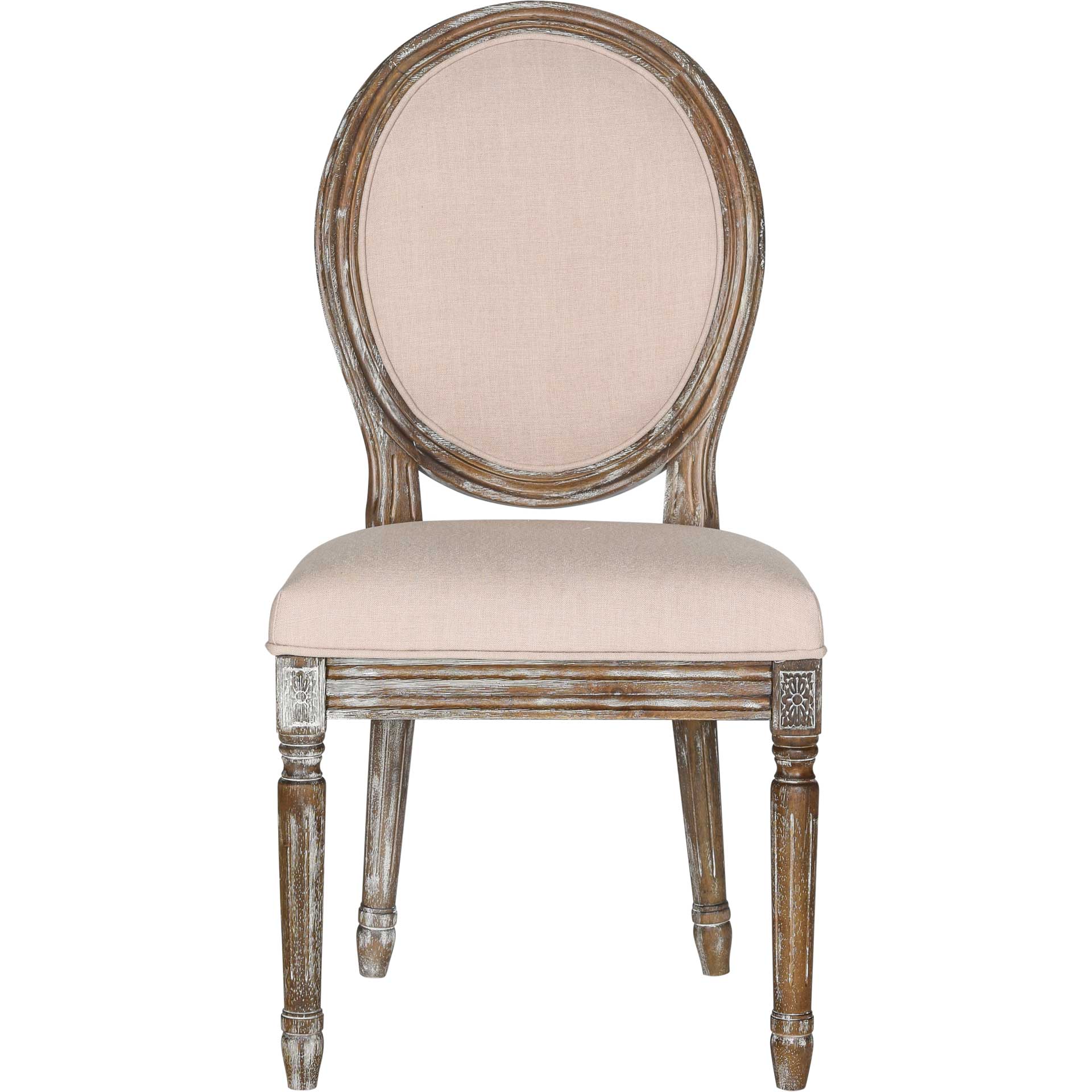 Holden Side Chair Beige/Rustic Oak (Set of 2) - Image 3