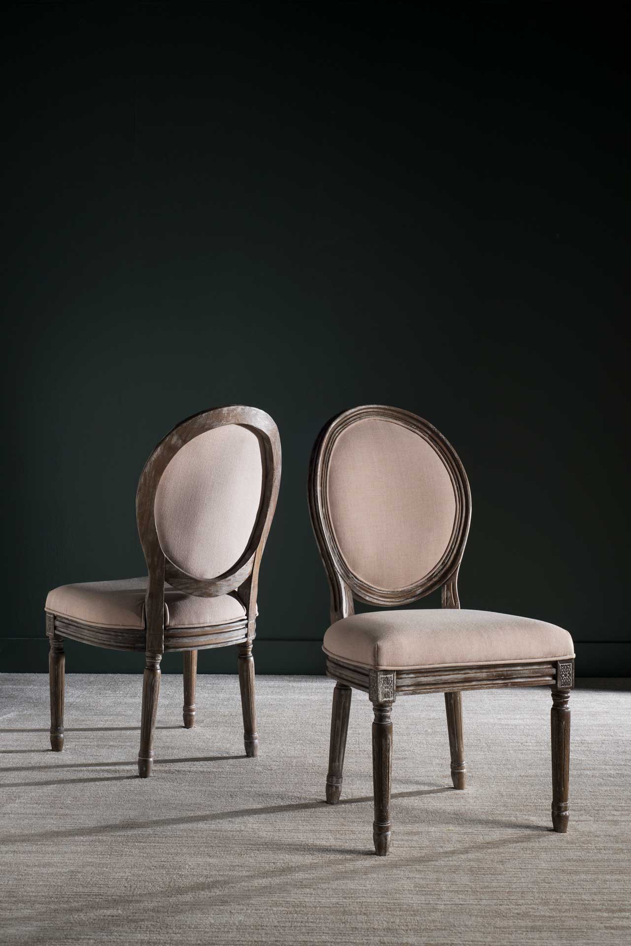 Holden Side Chair Beige/Rustic Oak (Set of 2) - Image 5