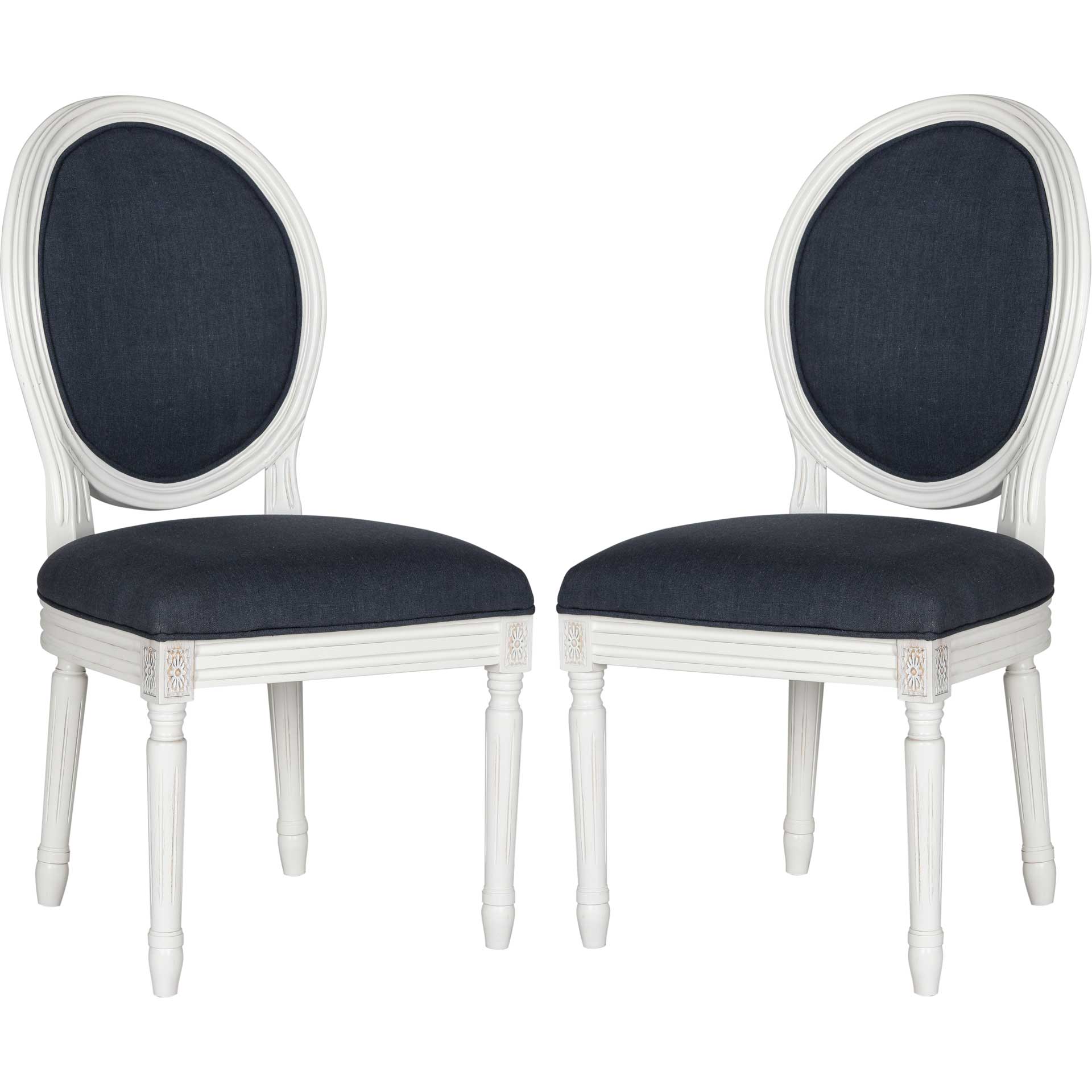 Holden Side Chair Navy/Cream (Set of 2) - Image 2