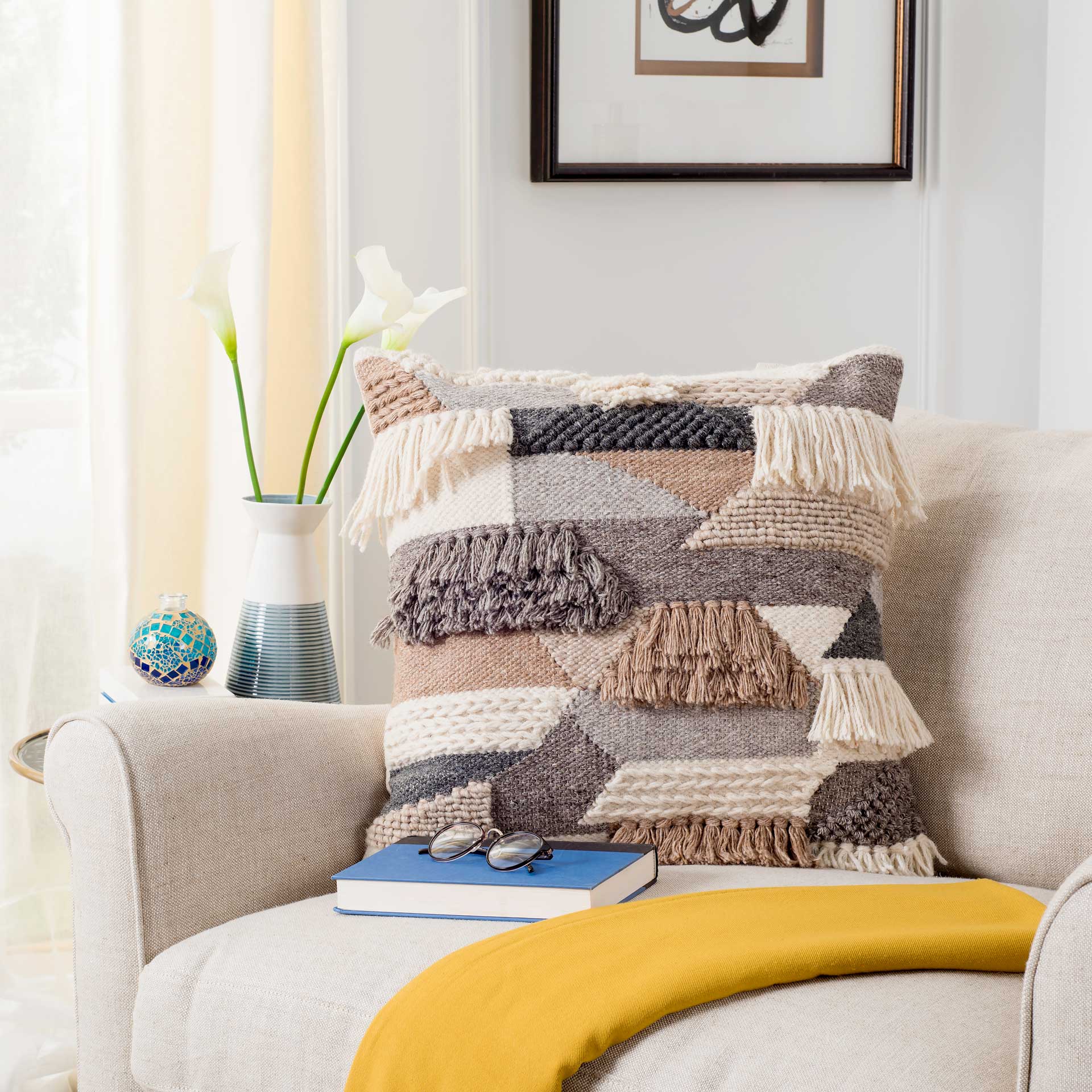 Holiday Pillow Gray/Ivory - Image 3