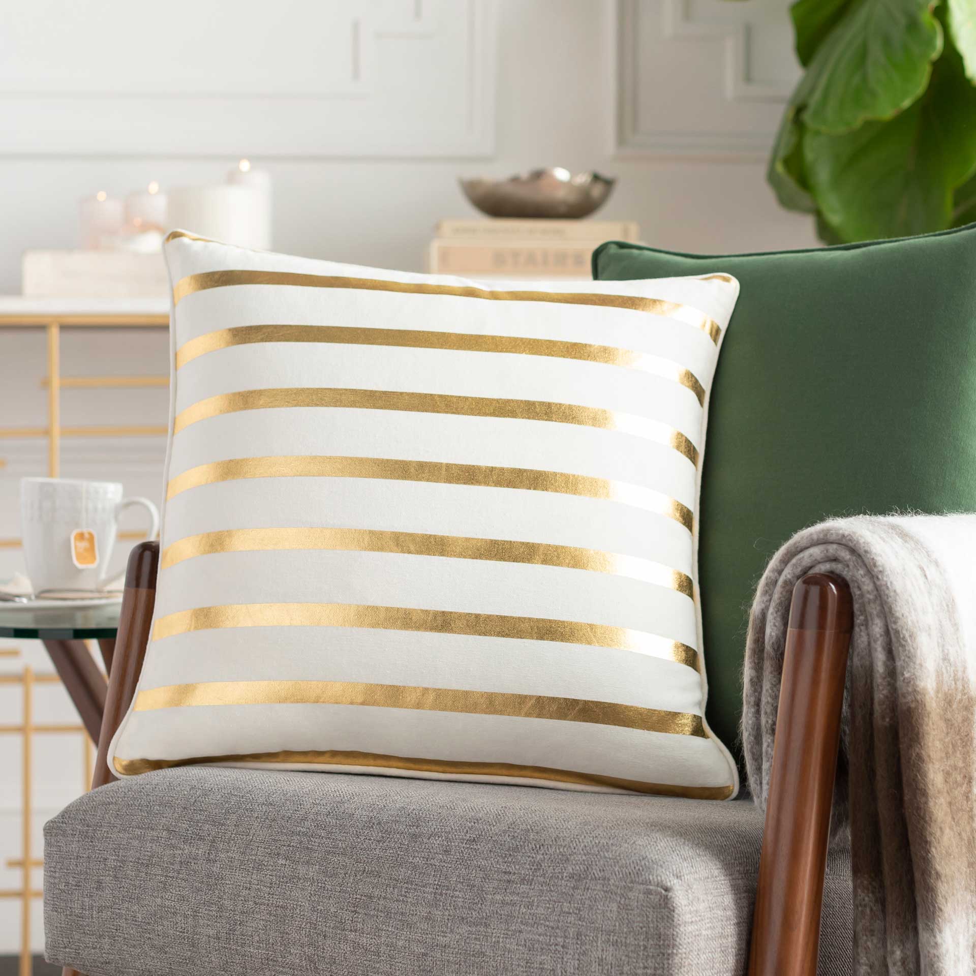 Holland Pillow Ivory/Gold - Image 2