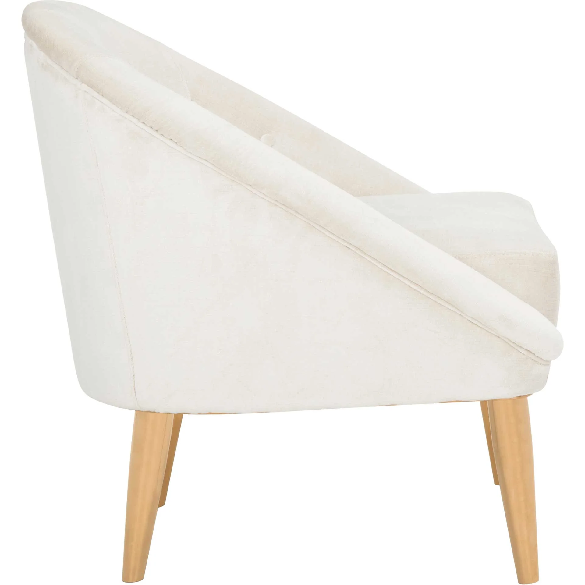 Holland Velvet Club Chair Gold/Bella White - Image 3
