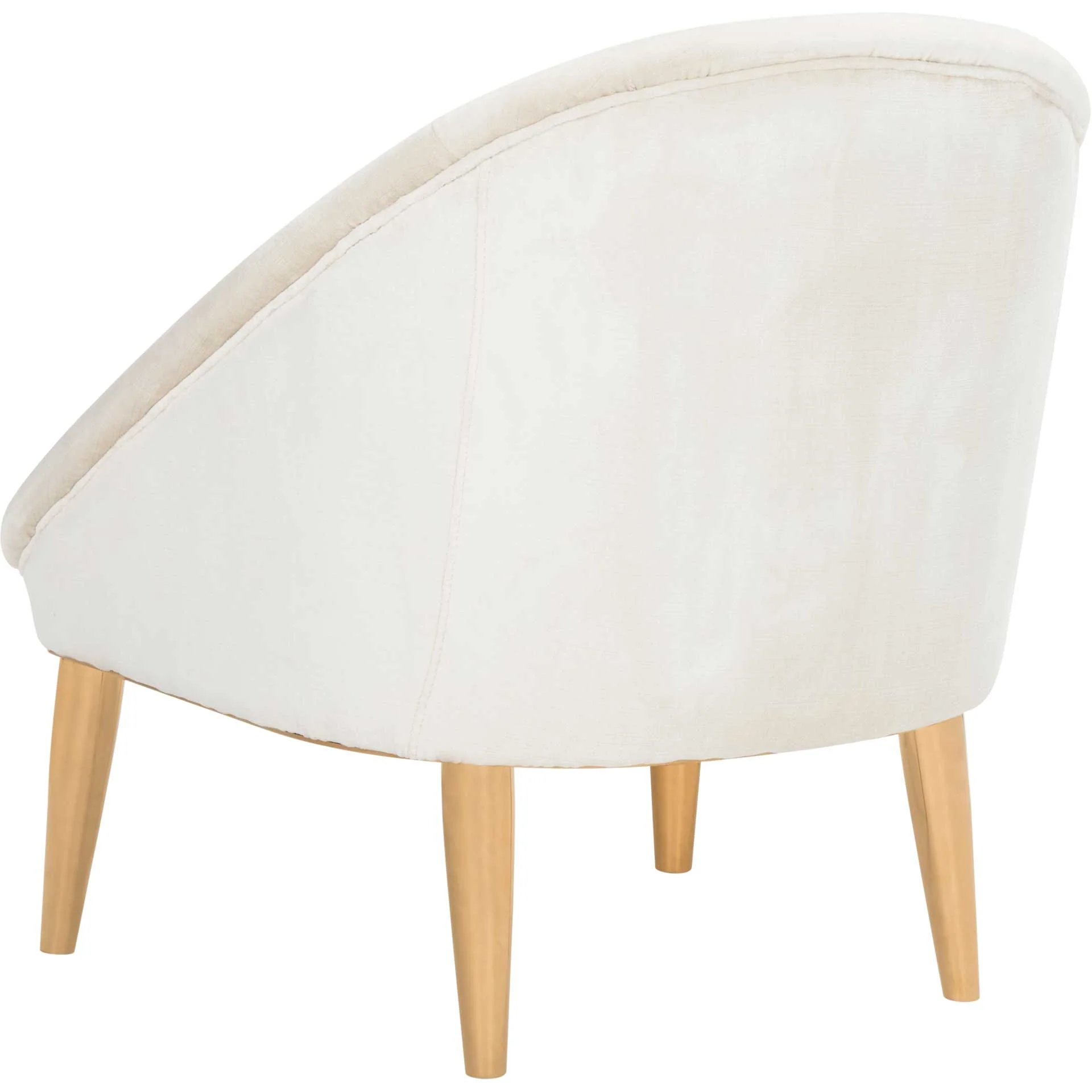 Holland Velvet Club Chair Gold/Bella White - Image 4