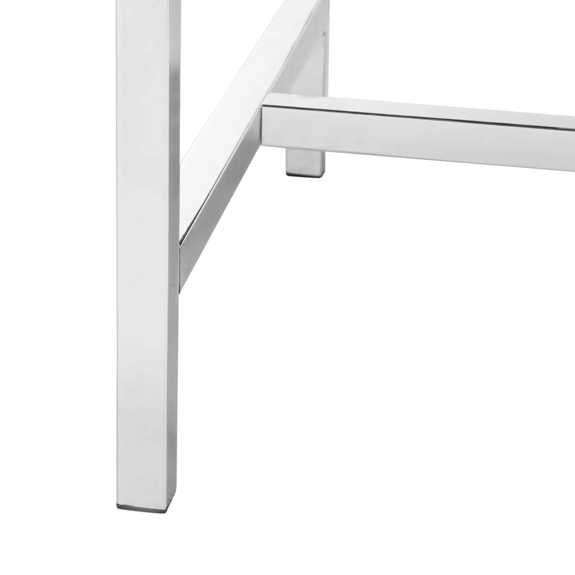 Hollingsworth Faux Sheepskin Square Bench White - Image 5