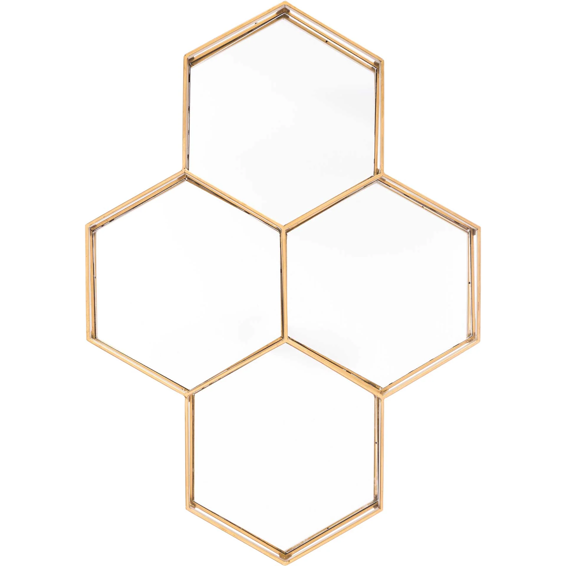 Honeycomb Mirror Gold - Image 2