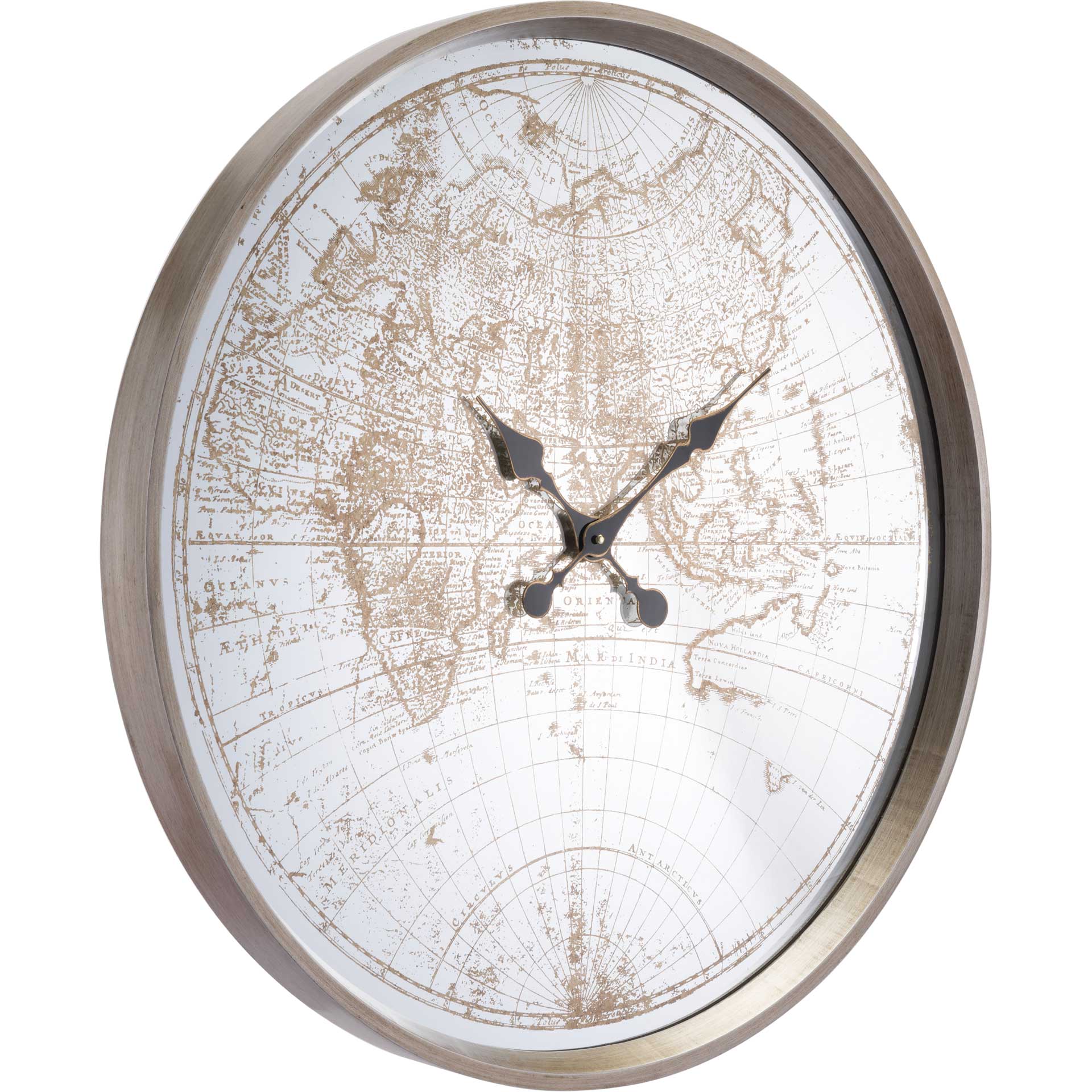 Hora Mundial Clock Antique Silver - Image 2