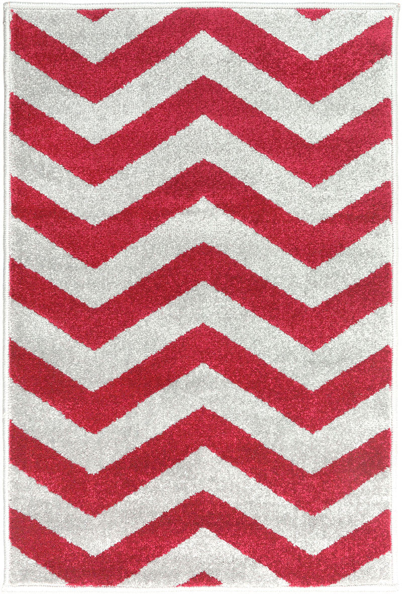 Horizon Chevron Cherry/Charcoal Area Rug - Image 2
