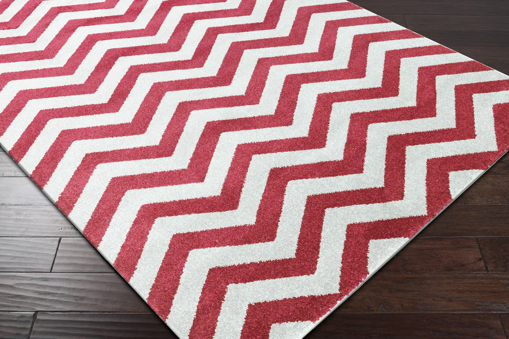 Horizon Chevron Cherry/Charcoal Area Rug - Image 3