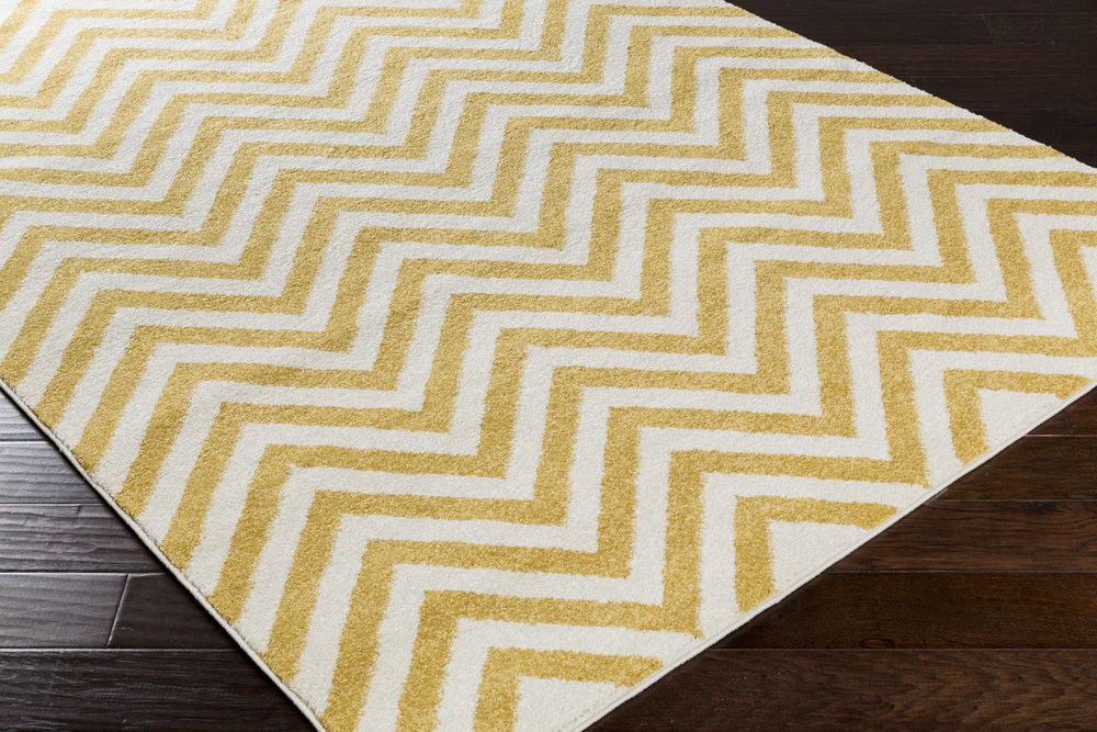 Horizon Chevron Ivory/Gold Area Rug - Image 2