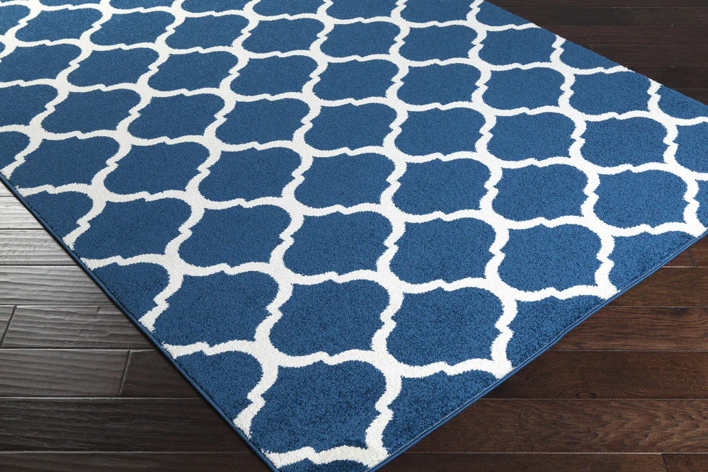 Horizon Lattice Cobalt/Ivory Area Rug - Image 2