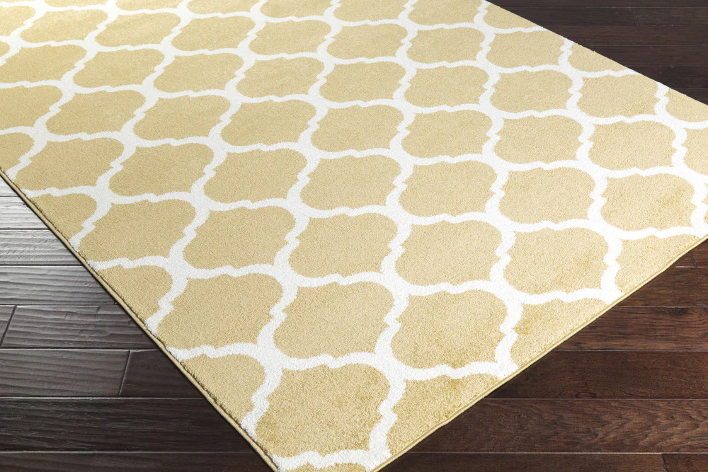 Horizon Lattice Gold/Ivory Area Rug - Image 3