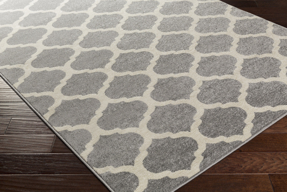 Horizon Lattice Ivory/Charcoal Area Rug - Image 3