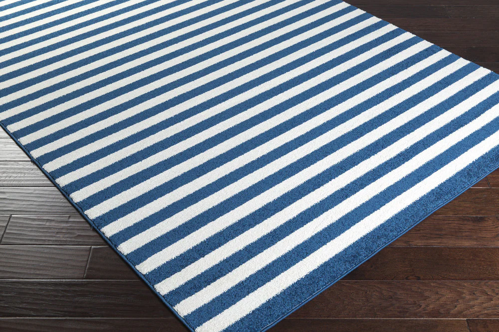 Horizon Lines Cobalt/Ivory Area Rug - Image 3