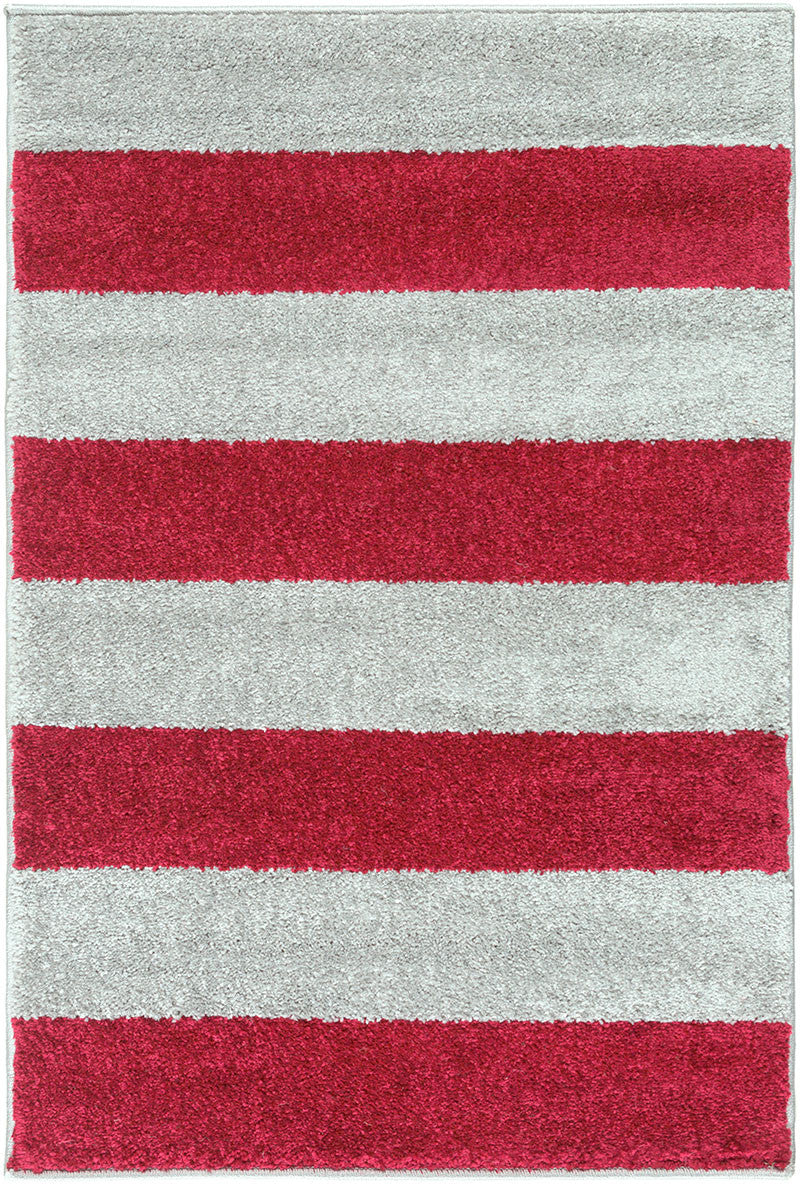Horizon Striped Burgundy/Charcoal Area Rug - Image 2