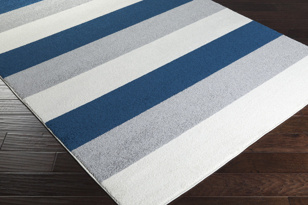 Horizon Striped Cobalt/Gray Area Rug - Image 3