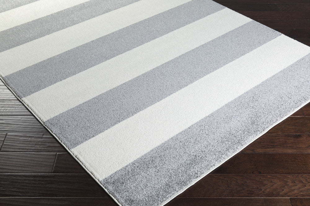 Horizon Striped Gray/Ivory Area Rug - Image 2