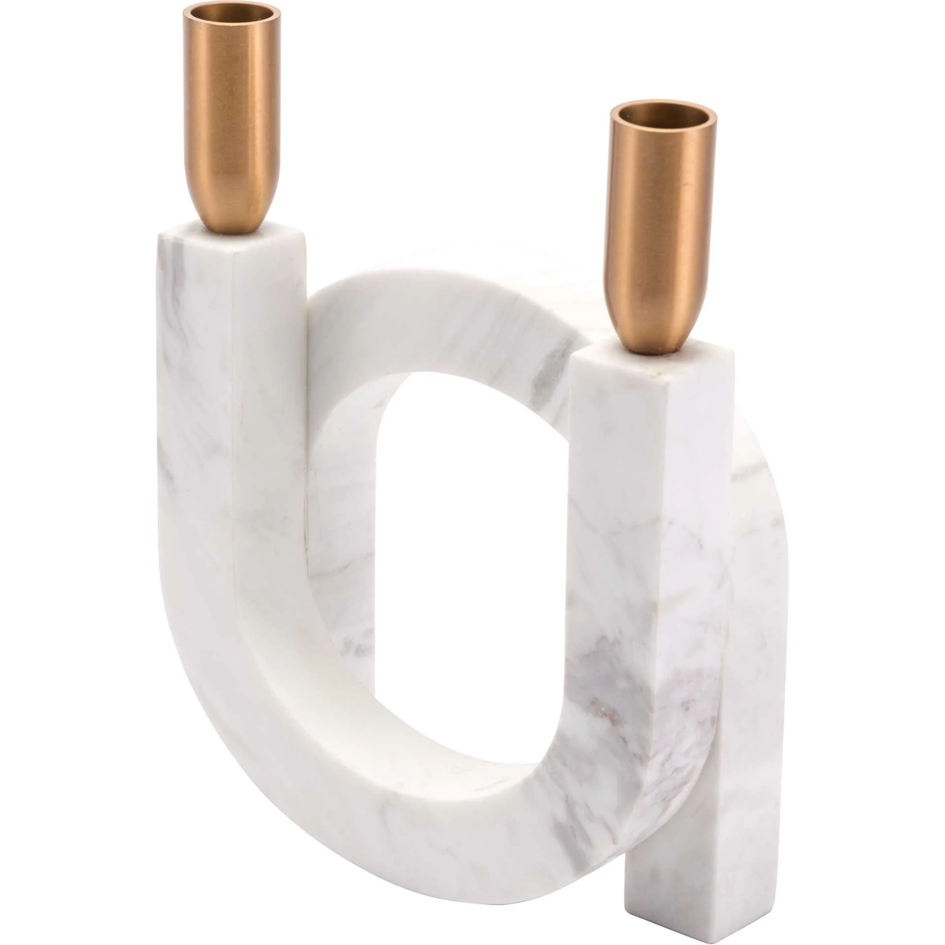 Horseshoe Candle Holder Matte White - Image 2