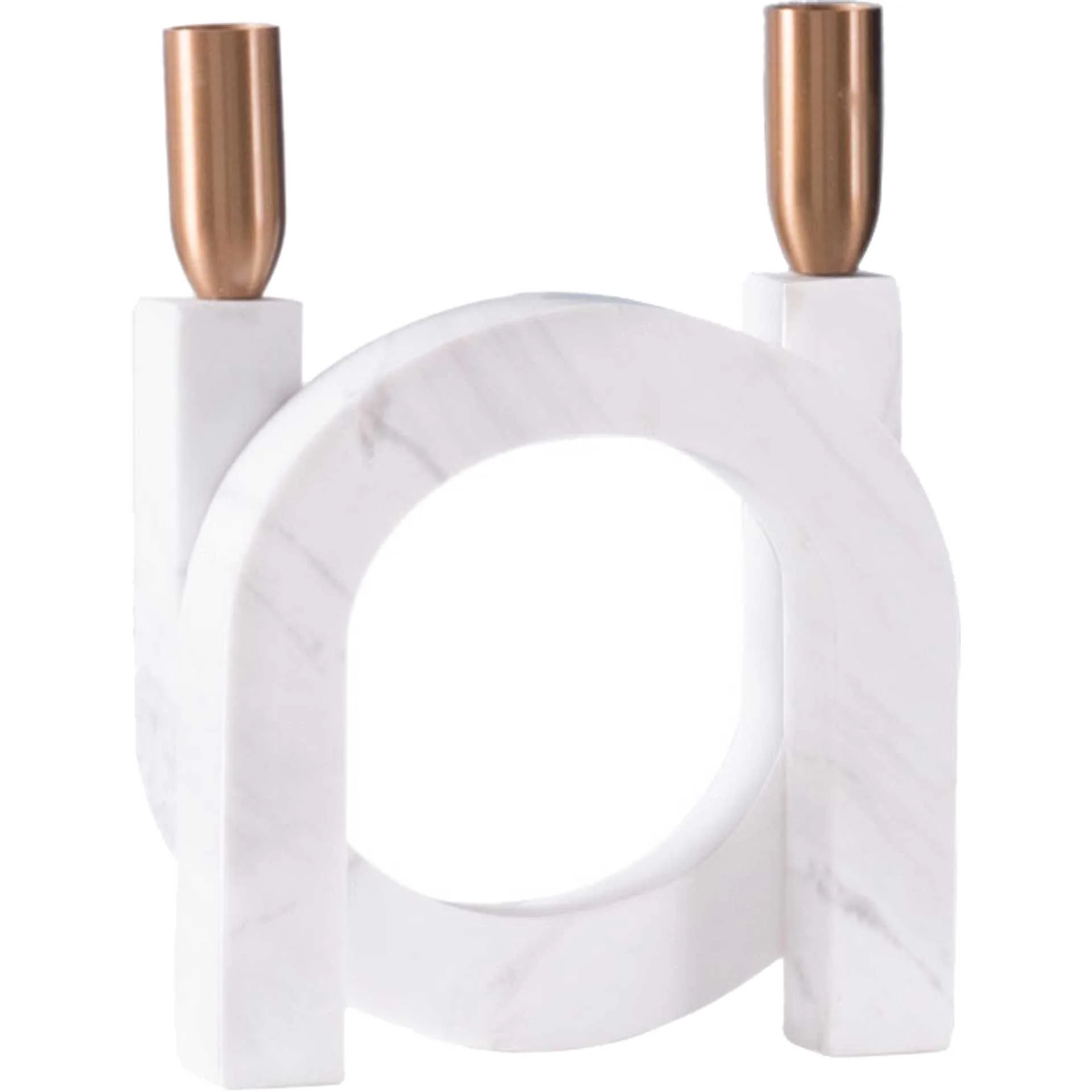 Horseshoe Candle Holder Matte White - Image 3