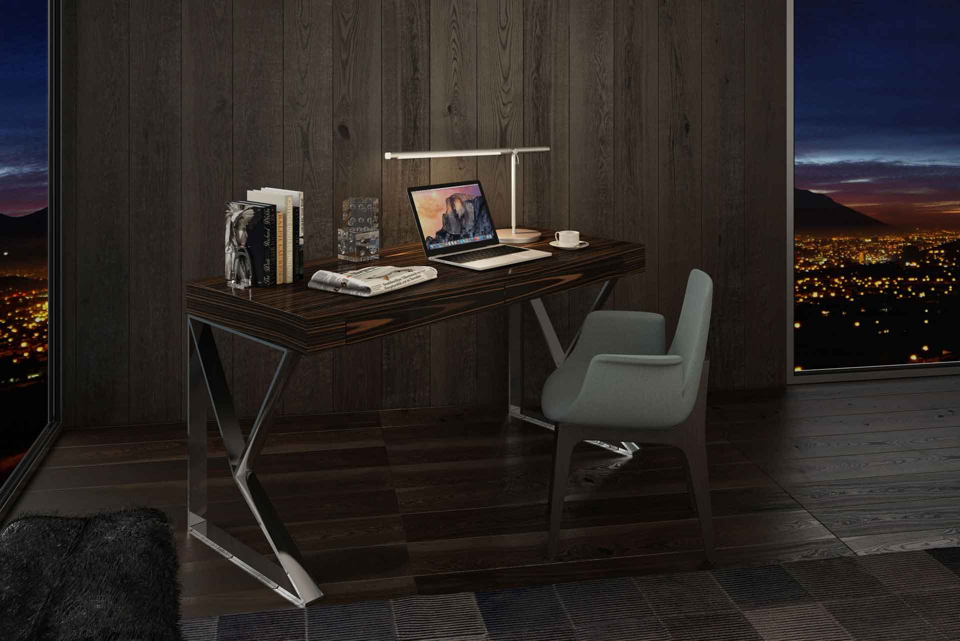 Houston Desk Cathedral Ebony Lacquer - Image 2