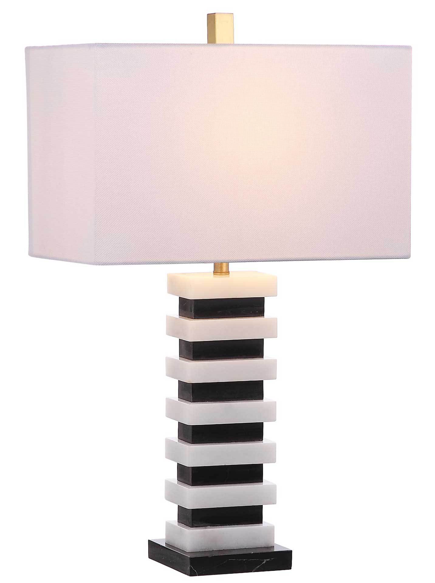 Hudson Marble Table Lamp Black/White - Image 2