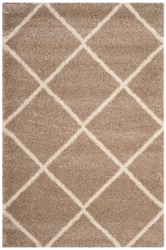Hudson Shag Diamond Beige/Ivory Area Rug - Image 3