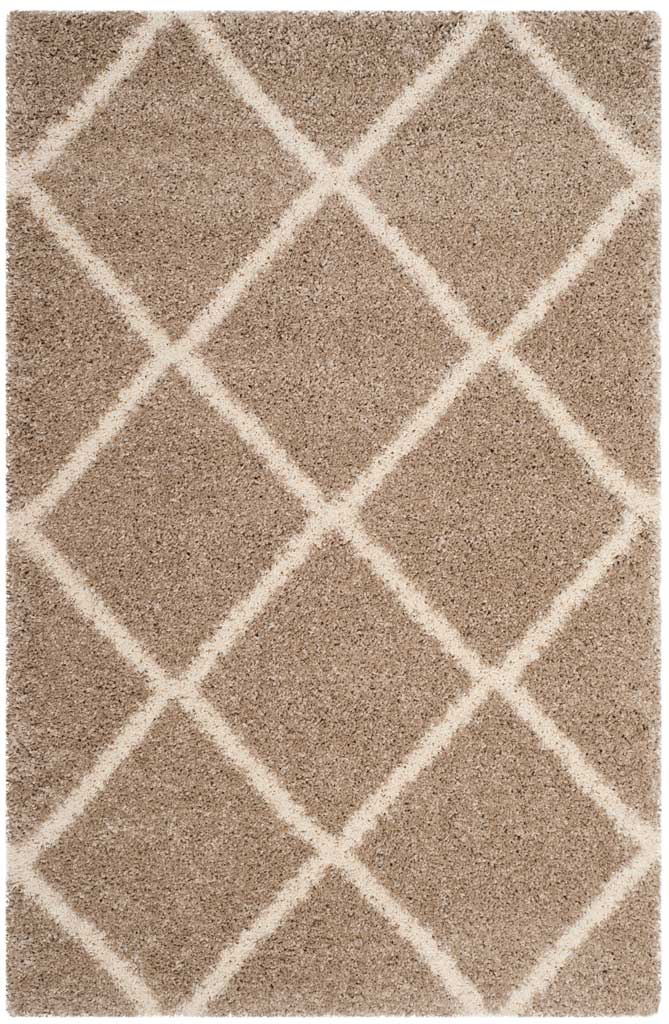 Hudson Shag Diamond Beige/Ivory Area Rug - Image 4