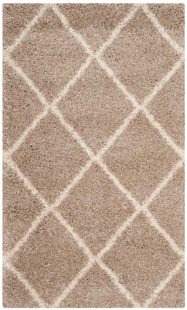 Hudson Shag Diamond Beige/Ivory Area Rug - Image 5