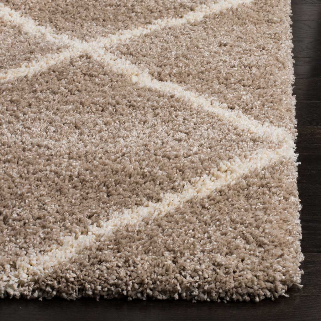 Hudson Shag Diamond Beige/Ivory Area Rug - Image 6