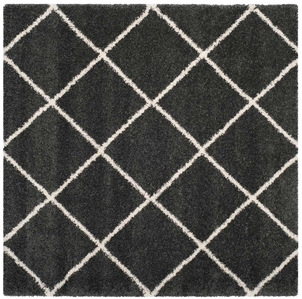 Hudson Shag Diamond Dark Gray/Ivory Area Rug - Image 2