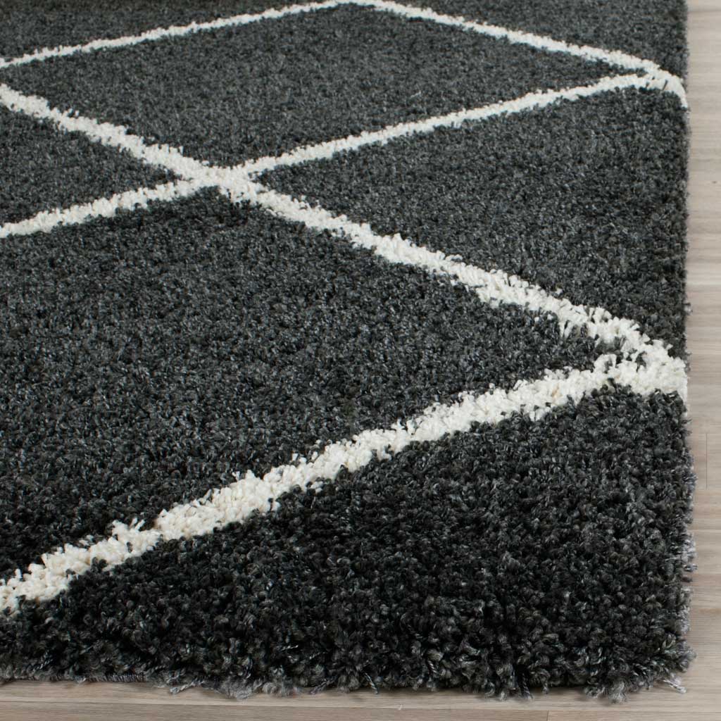 Hudson Shag Diamond Dark Gray/Ivory Area Rug - Image 5