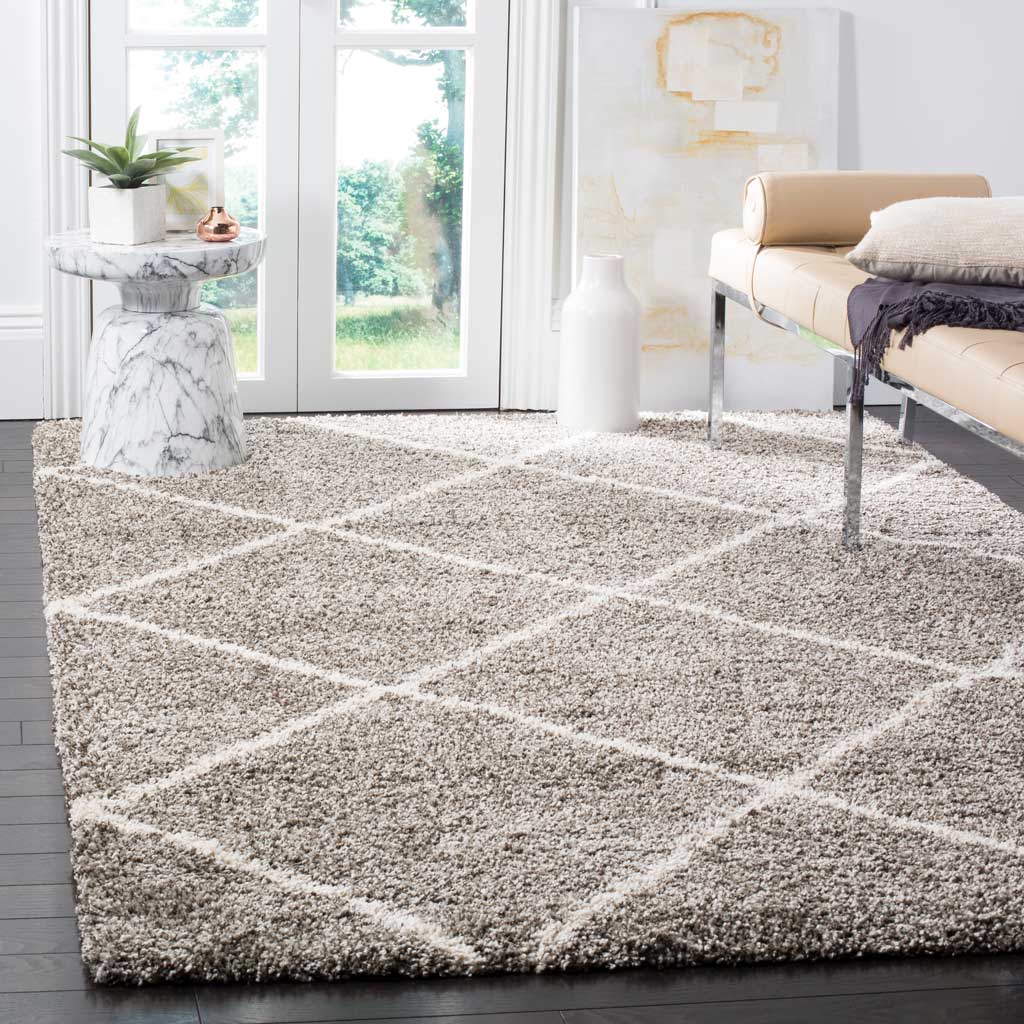 Hudson Shag Diamond Gray/Ivory Area Rug - Image 11