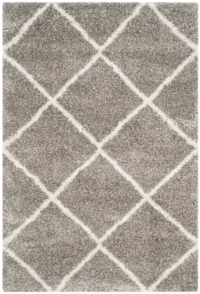 Hudson Shag Diamond Gray/Ivory Area Rug - Image 3