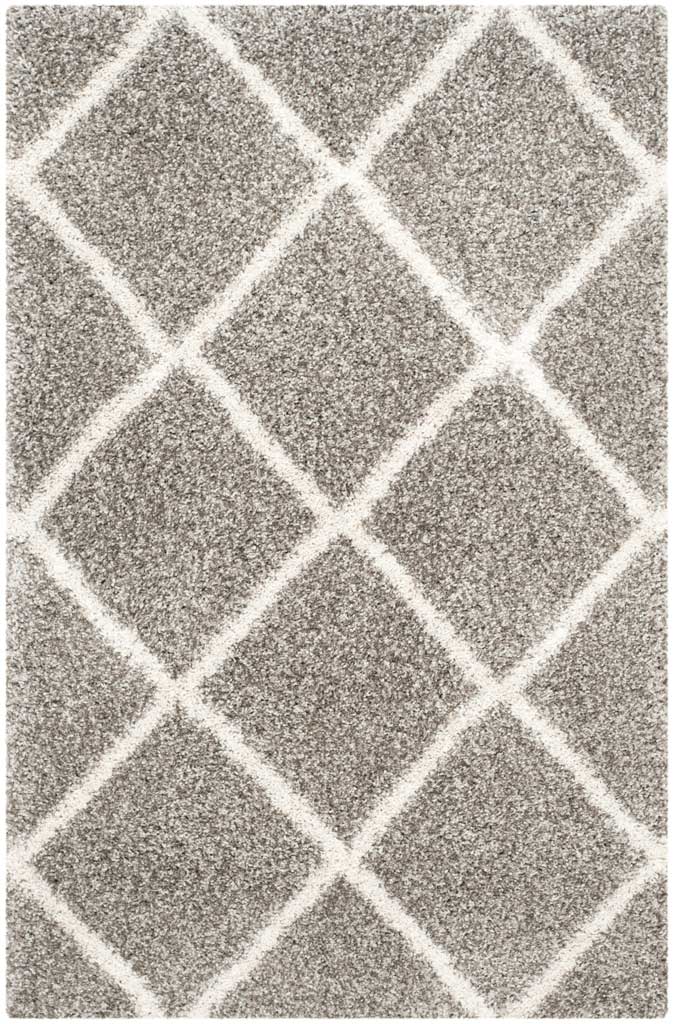 Hudson Shag Diamond Gray/Ivory Area Rug - Image 4